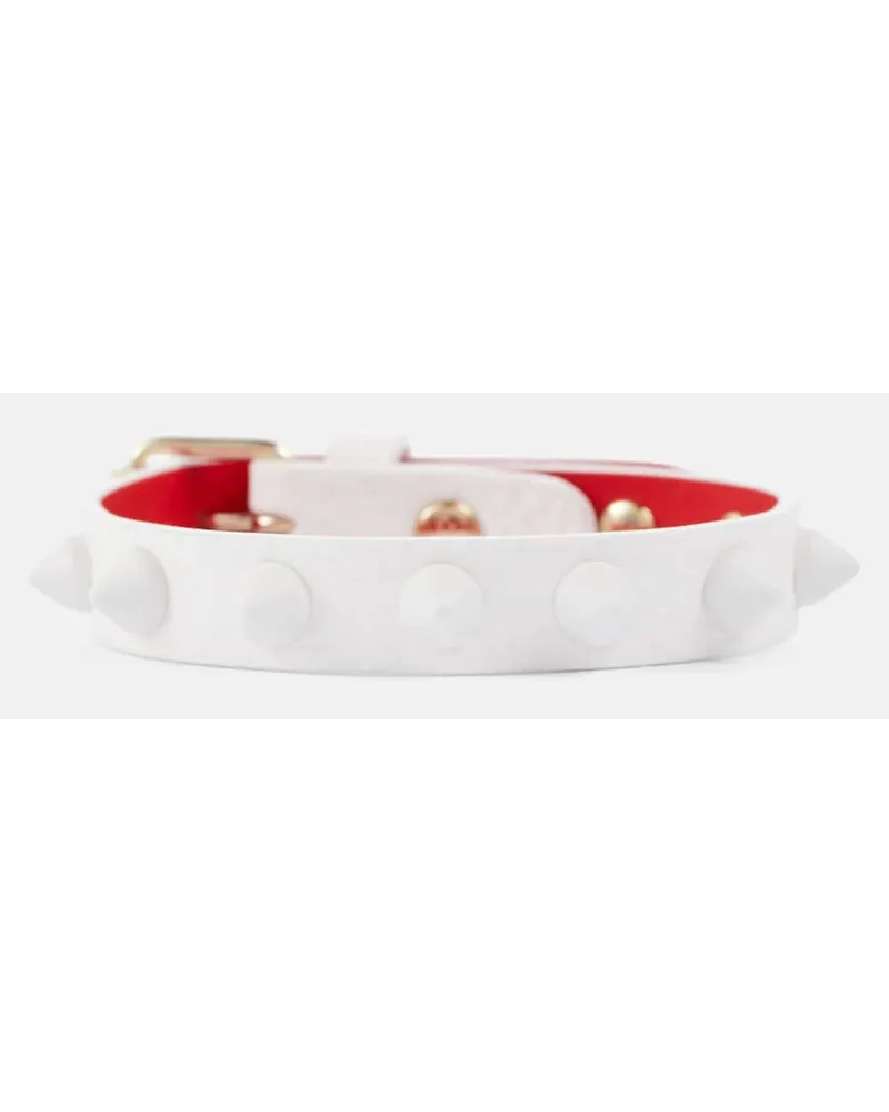 Christian Louboutin Bracciale Loubilink in pelle Bianco