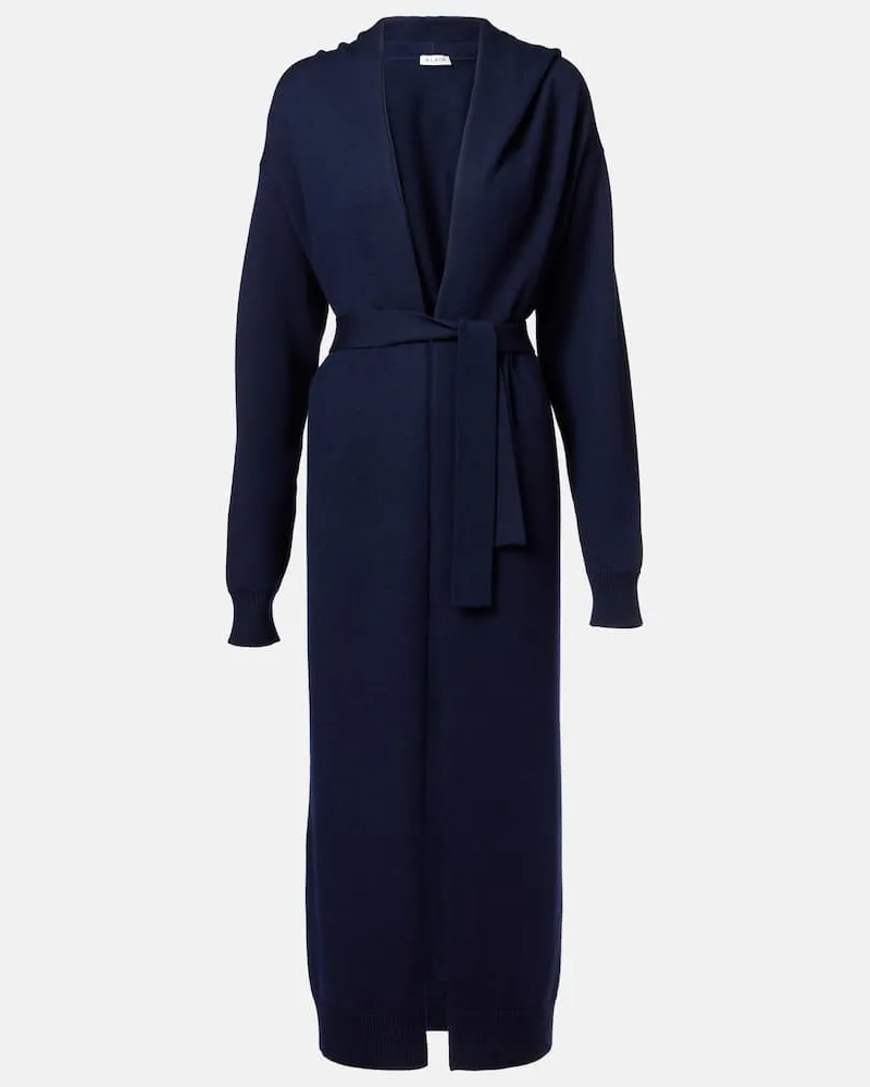 Alaïa AlaÃ¯a Cardigan in lana vergine Blu