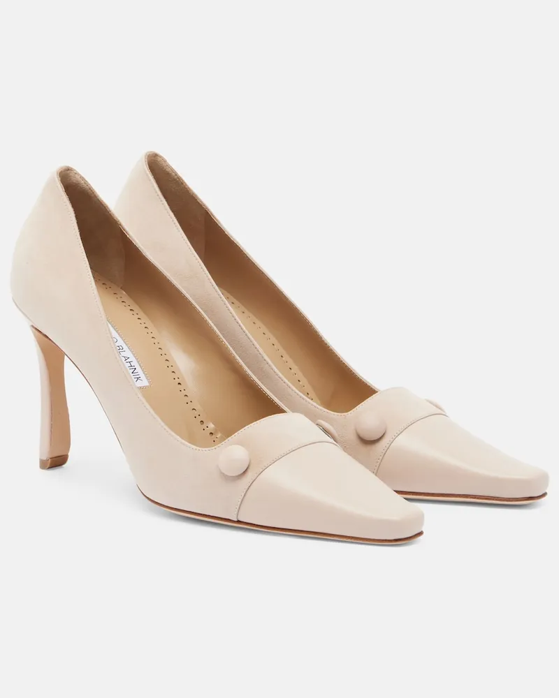 Manolo Blahnik Pumps Quantapla in suede Beige