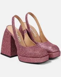 NODALETO Pumps slingback Bulla Jill con glitter Rosa