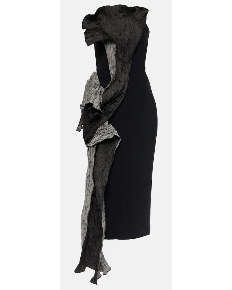 Maticevski Abito lungo bustier Waller drappeggiato Nero