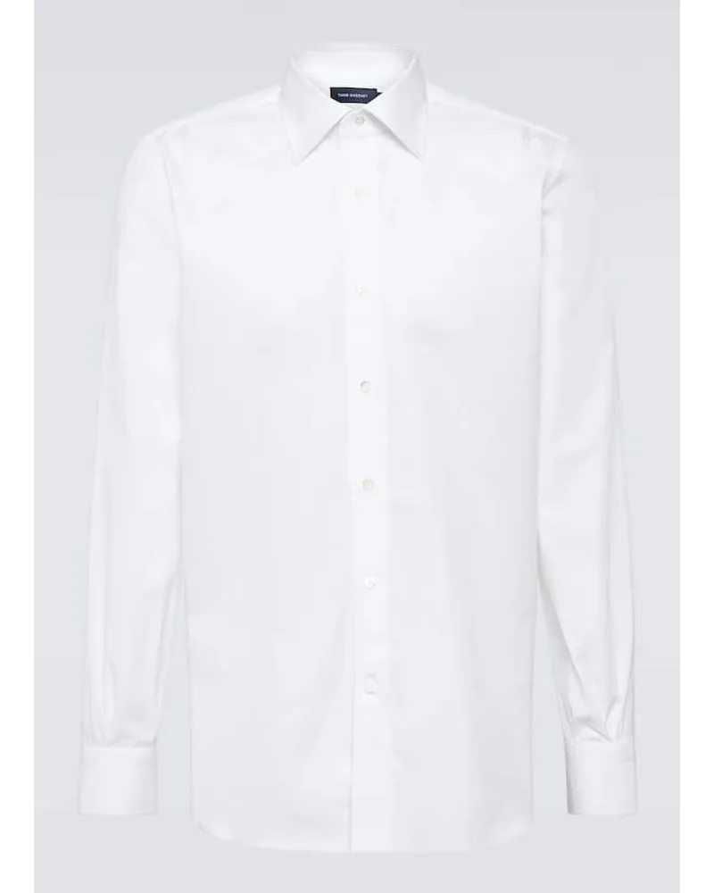 Thom Sweeney Camicia Lecce in popeline di cotone Bianco