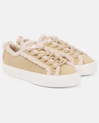 INUIKII Sneakers in suede e shearling Beige