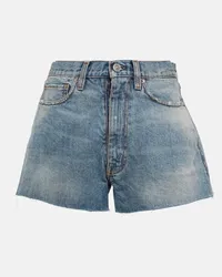 Maison Margiela Shorts di jeans distressed Blu