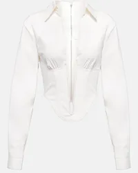 Dion Lee Top Corset in misto cotone Bianco