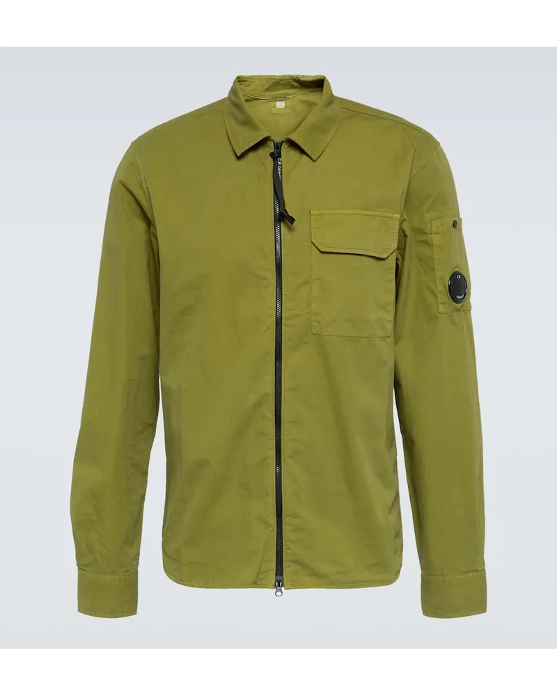 C.P. Company Camicia in gabardine di cotone Verde