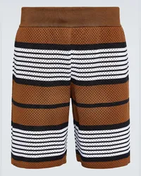 Burberry Shorts in mesh a righe Multicolore