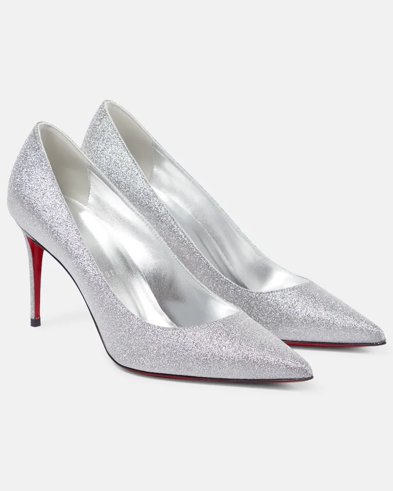 Christian Louboutin Pumps Kate 85 in pelle Argento