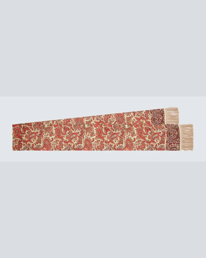 Valentino Garavani Foulard in seta con stampa paisley Giallo