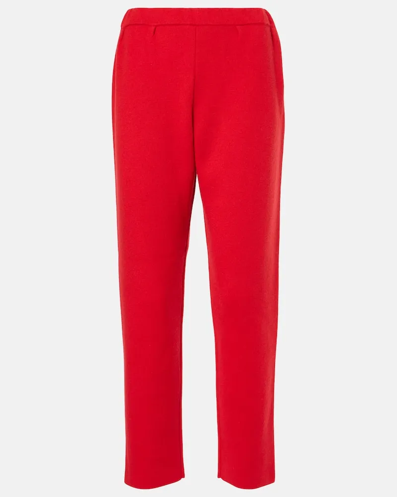 The Row Pantaloni sportivi Herea in cashmere Rosso