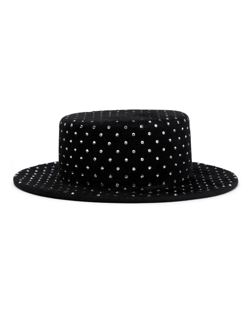 RUSLAN BAGINSKIY Cappello in feltro con decorazione Nero