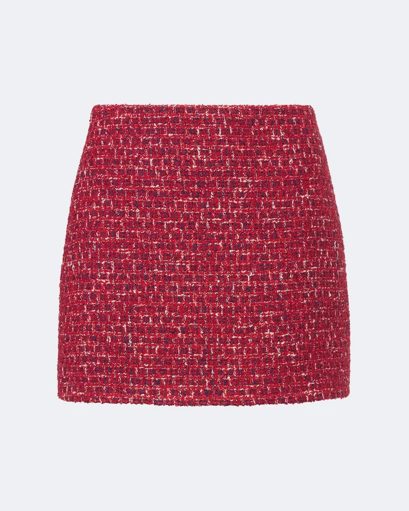 Valentino Garavani Minigonna in tweed Rosso
