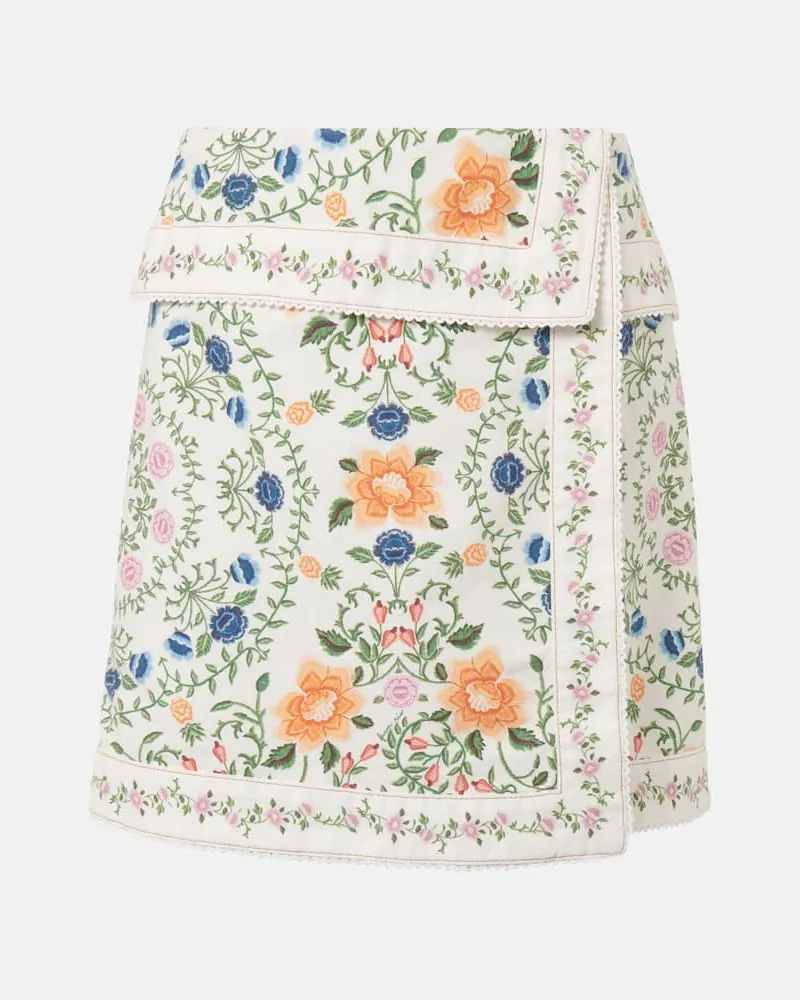 FARM Rio Minigonna Folk Floral in cotone Multicolore