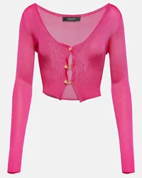 Versace Cardigan cropped Safety Pin Rosa