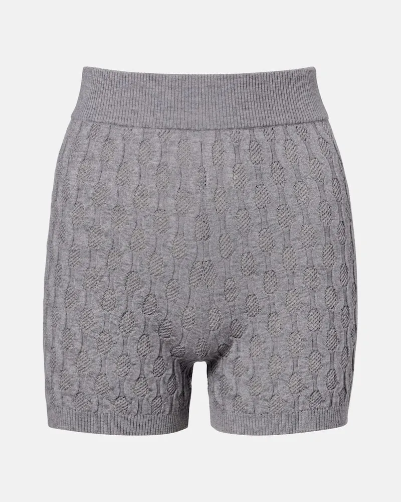 Dries van Noten Shorts in maglia di lana Grigio