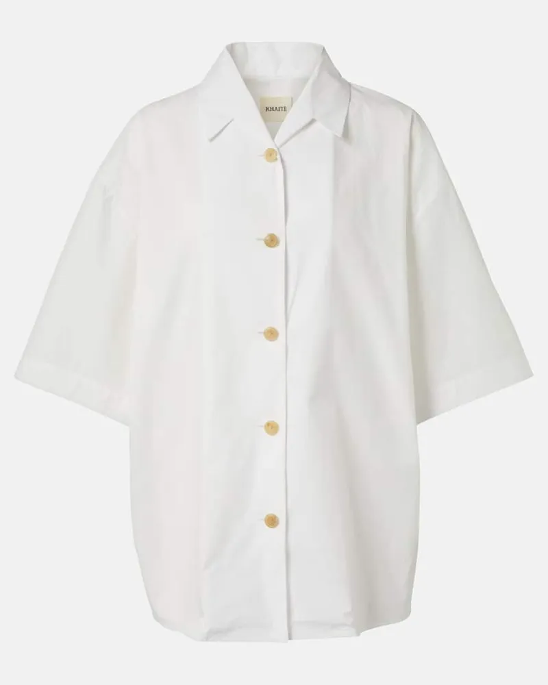 KHAITE Camicia Owen in popeline di cotone Bianco
