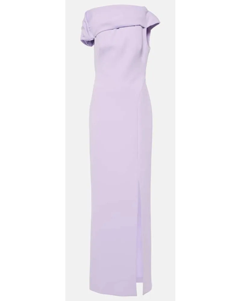 Safiyaa Abito lungo Derra in crÃªpe drappeggiato Viola