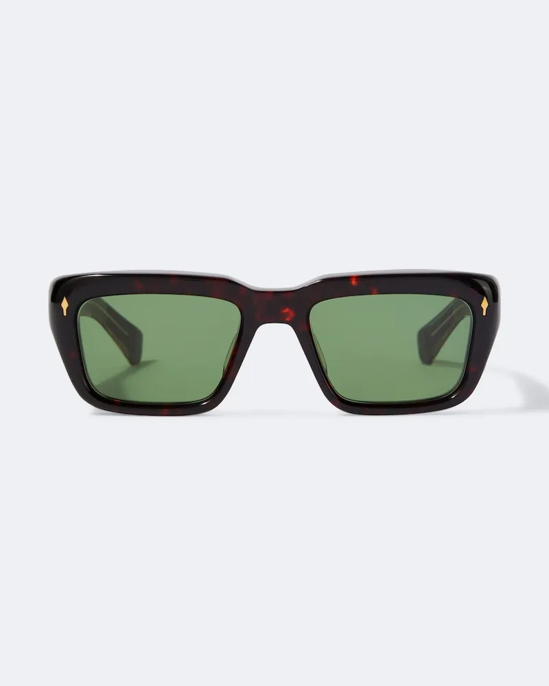 Jacques Marie Mage Occhiali da sole Walker rettangolari Marrone