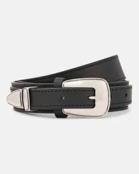 Christophe Lemaire Cintura Minimal Western in pelle Nero