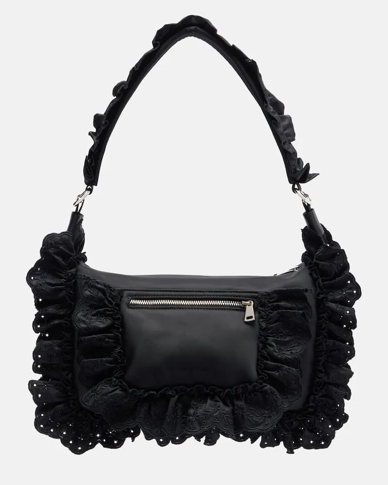 Simone Rocha Borsa a spalla Pillowcase con volant Nero