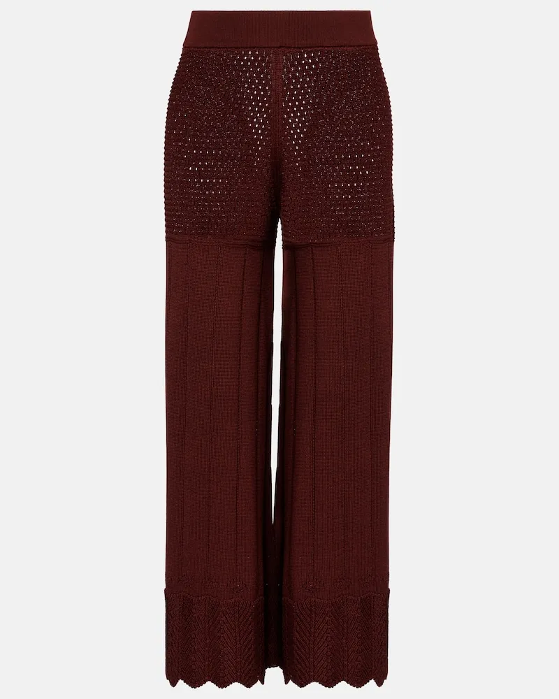 Eres Pantaloni a gamba larga Récit in maglia Borgogna