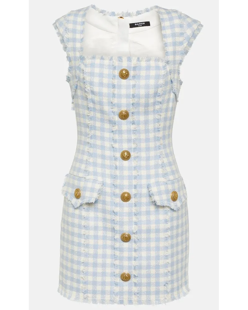 Balmain Miniabito in tweed a quadri Multicolore