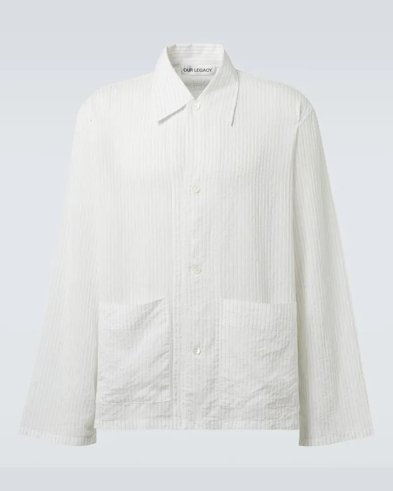 Our Legacy Giacca camicia Haven a righe Bianco
