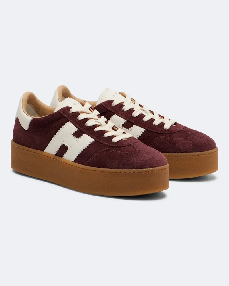 Hogan Sneakers platform Hogan Cool in suede Borgogna