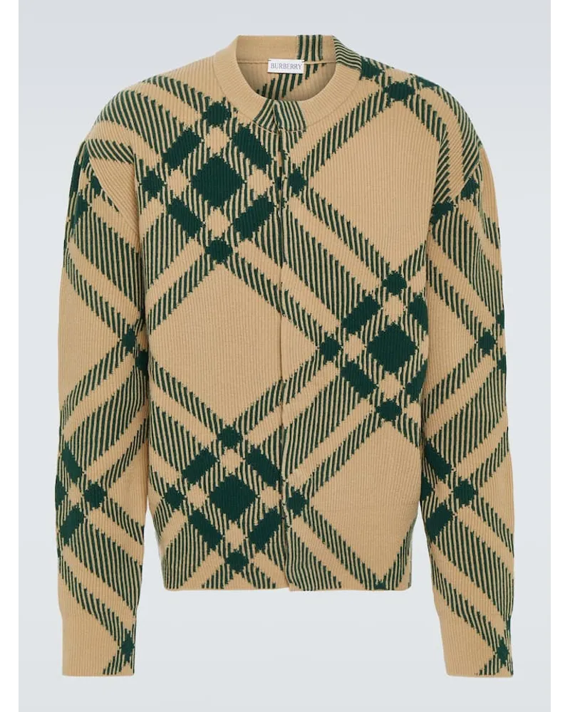 Burberry Cardigan in misto lana Burberry Check Multicolore