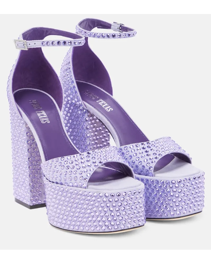 Paris Texas Sandali Holly Tatiana in pelle con plateau Viola