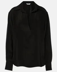 Max Mara Camicia Zanzero in seta Nero