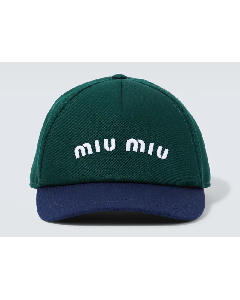 Miu Miu Cappello da baseball con logo Multicolore