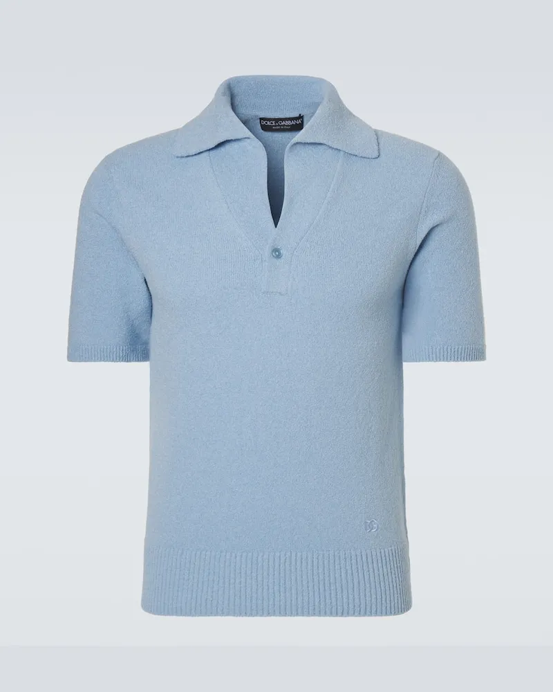Dolce & Gabbana Polo in misto cotone Blu
