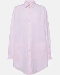 Gucci Camicia oversize in cotone GG Supreme Rosa