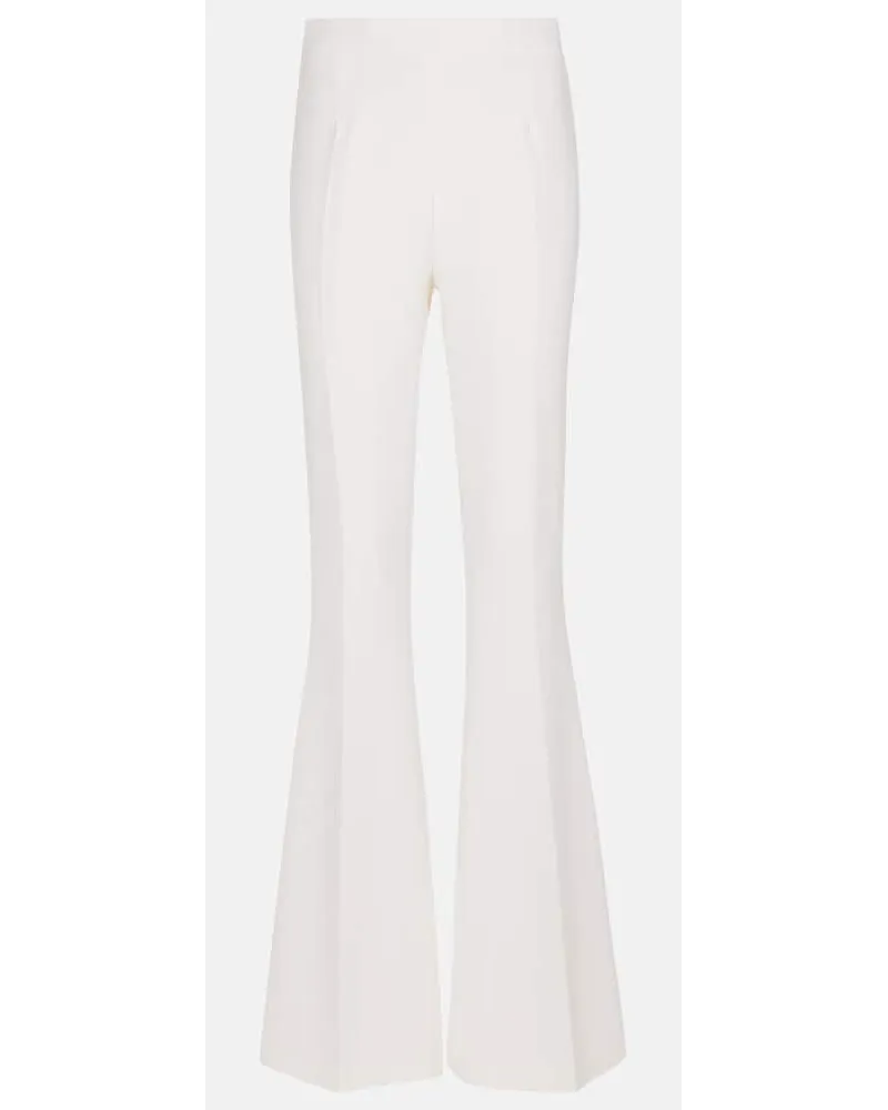 Safiyaa Pantaloni flared Halluana a vita alta Bianco