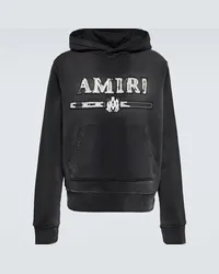 Amiri Felpa in cotone con cappuccio e logo Nero