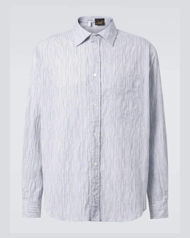 Loewe Paula's Ibiza - Camicia in misto cotone a righe Blu