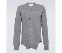 Comme des Garçons Shirt x Lacoste - Cardigan asimmetrico in lana