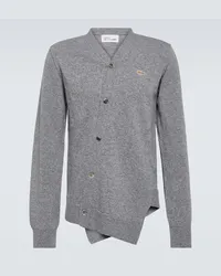 Comme des Garçons Comme des Garçons Shirt x Lacoste - Cardigan asimmetrico in lana Grigio