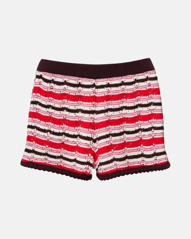 ATTICO Shorts in cotone a righe Multicolore