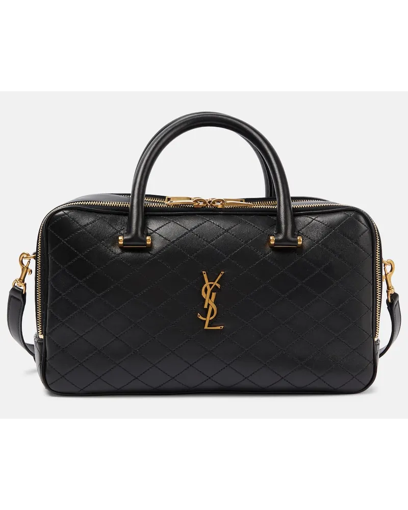 Saint Laurent Borsa da viaggio Cassandre in pelle Nero