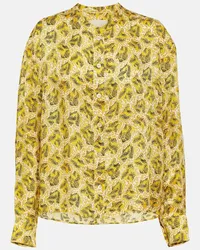 Isabel Marant Blusa Leidy in misto seta con stampa Multicolore