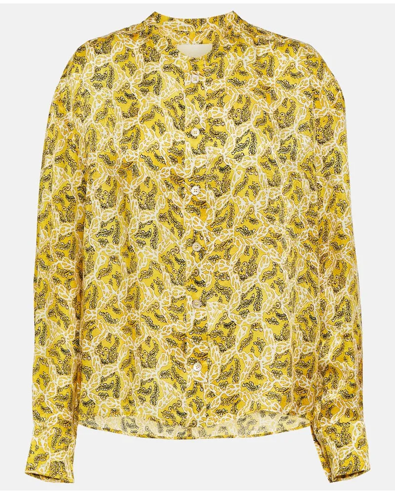 Isabel Marant Blusa Leidy in misto seta con stampa Multicolore