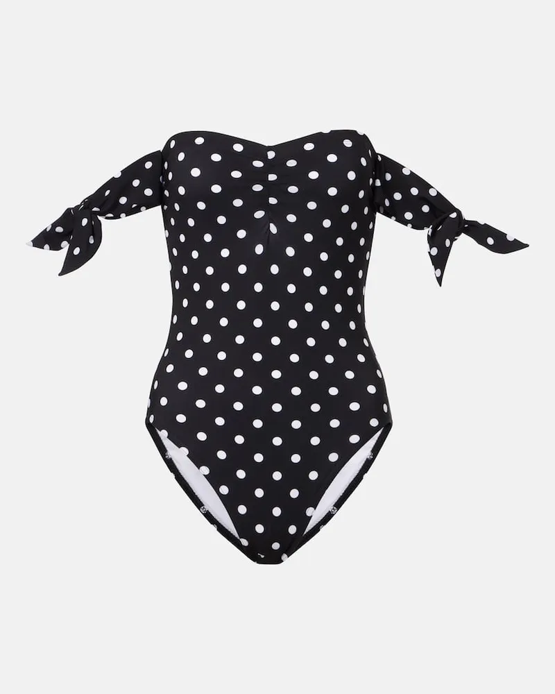 Karla Colletto Costume intero a pois Nero