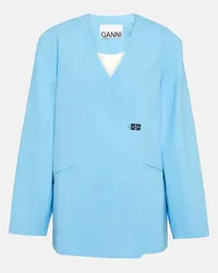 Ganni Blazer in cotone Blu