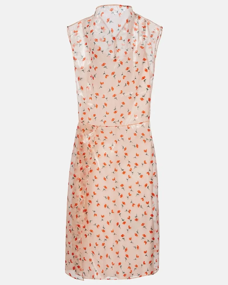 Jil Sander Abito midi con stampa floreale Rosa