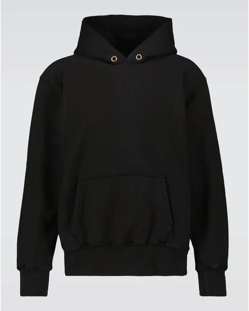 LES TIEN Felpa in cotone con cappuccio Nero