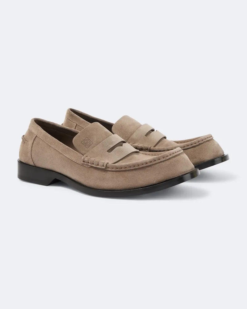 Loewe Mocassini Bobine in suede Marrone