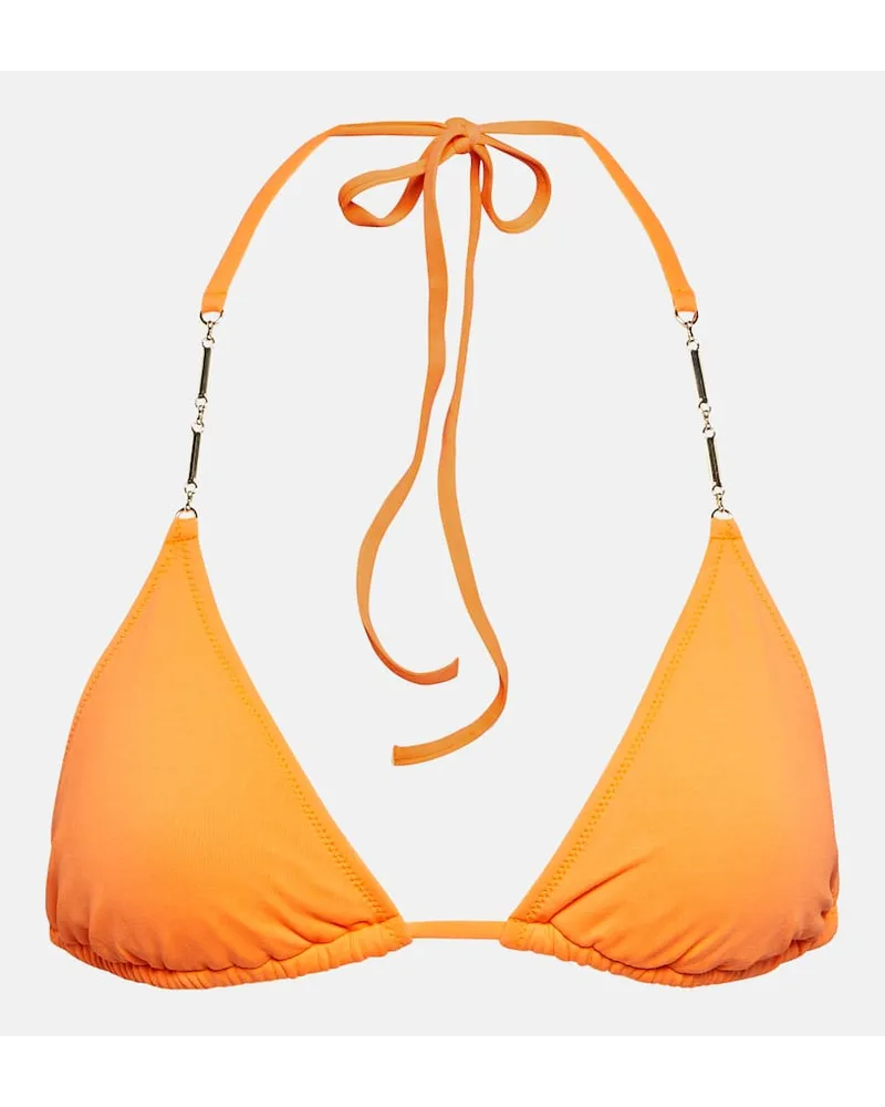 Melissa Odabash Top bikini Mykonos a triangolo Arancione