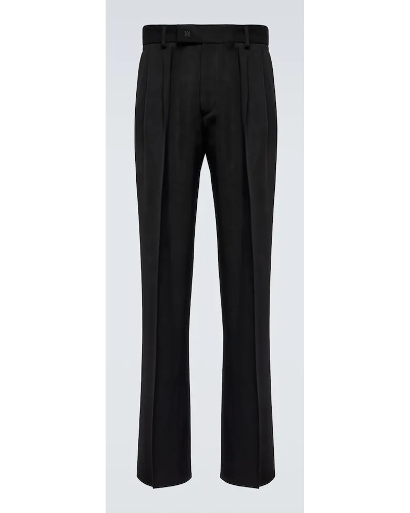 Amiri Pantaloni regular in twill Nero